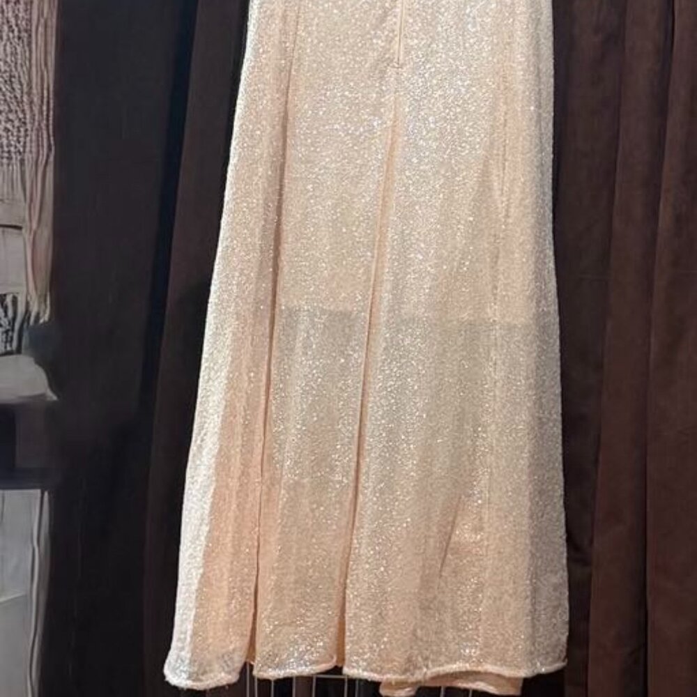 HM Light Pink Sequin Flair, maxi Shirt S16
